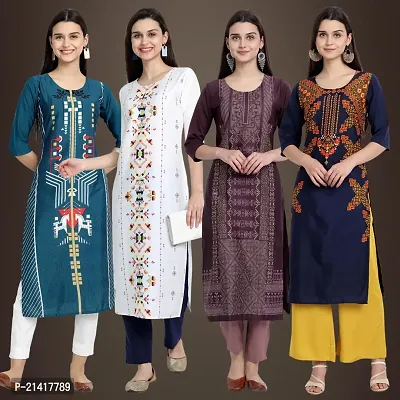 Fancy Crepe Kurtis for Women Pack Of 4-thumb0