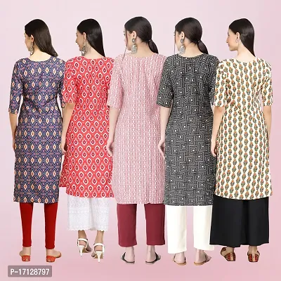 Women Stylish Crepe Printed Straight Kurta-thumb2