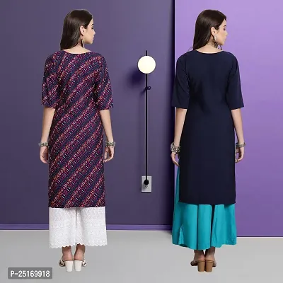 Fancy Crepe Kurtas For Women Pack Of 2-thumb2