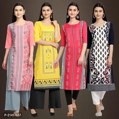 Fancy Crepe Kurtis for Women Pack Of 4-thumb0