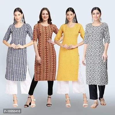 Women Stylish Crepe Straight Kurta-thumb0