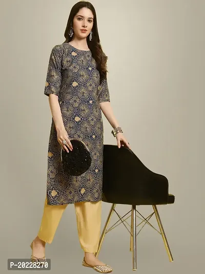 Stylish Crepe Printed Kurti For Women