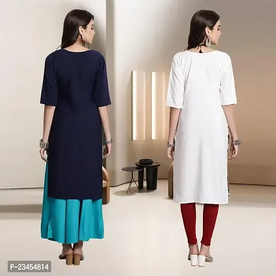 Fancy Rayon Kurtis For Women Pack Of 2-thumb2