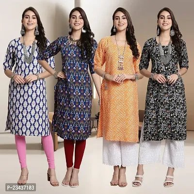 Fancy Crepe Kurtis for Women Pack Of 4-thumb0