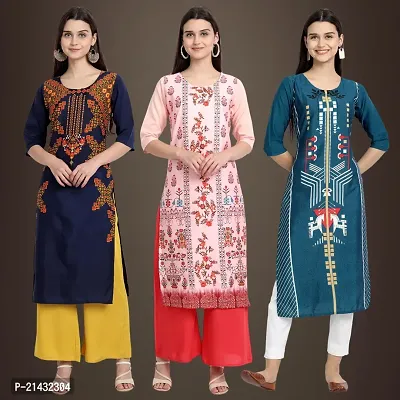 Fancy Crepe Kurtis for Women Pack Of 3