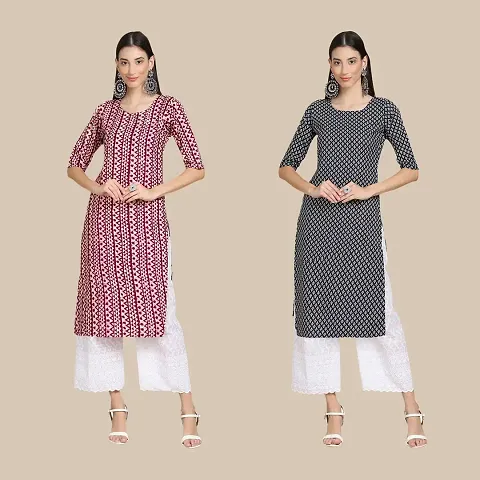 Fancy Combo of 2 Crepe Kurti