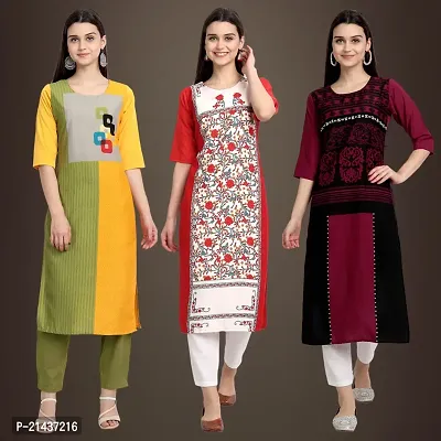 Fancy Crepe Kurtis for Women Pack Of 3