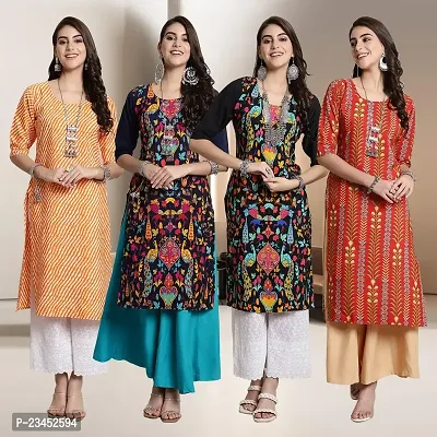 Fancy Crepe Kurtis for Women Pack Of 4