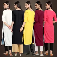 Fancy Crepe Kurtis For Women Pack Of 5-thumb1