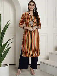 Stylish Multicoloured Crepe Kurta For Women Pack of 5-thumb3