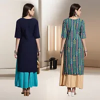 Fancy Rayon Kurtis For Women Pack Of 2-thumb1