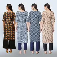 Women Stylish Crepe Straight Kurta-thumb1