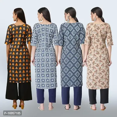 Women Stylish Crepe Straight Kurta-thumb2