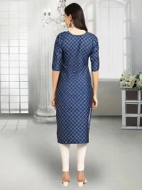 Stylish Navy Blue Crepe Stitched Kurta For Women-thumb3