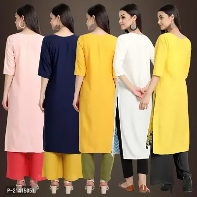 Fancy Crepe Kurtis For Women Pack Of 5-thumb2