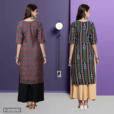 Fancy Crepe Kurtas For Women Pack Of 2-thumb2