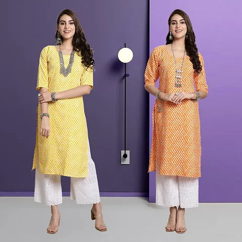 Fancy Rayon Kurtis For Women Pack Of 2