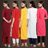 Fancy Crepe Kurtis For Women Pack Of 5-thumb1