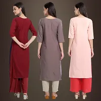 Fancy Crepe Kurtis for Women Pack Of 3-thumb1