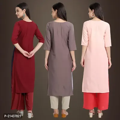 Fancy Crepe Kurtis for Women Pack Of 3-thumb2