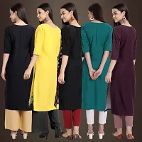 Fancy Crepe Kurtis For Women Pack Of 5-thumb1