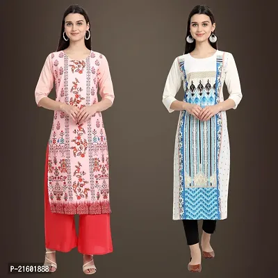 Best Trendy Crepe Printed Kurti For Women Combo Of 2