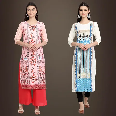 Fancy Crepe Kurtis Pack Of 2