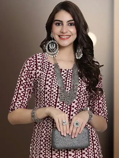 Stylish Multicoloured Straight American Crepe Printed Kurta