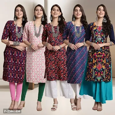 Fancy Crepe Kurtis For Women Pack Of 5