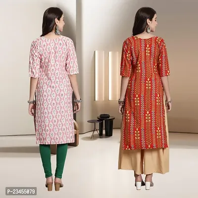 Fancy Rayon Kurtis For Women Pack Of 2-thumb2