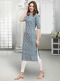 Stylish Blue Crepe Stitched Kurta For Women-thumb2