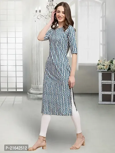 Stylish Blue Crepe Stitched Kurta For Women-thumb3