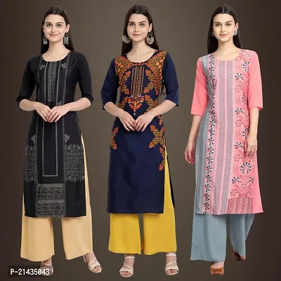 Fancy Crepe Kurtis for Women Pack Of 3