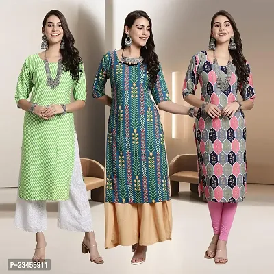 Fancy Rayon Kurtis For Women Pack Of 3