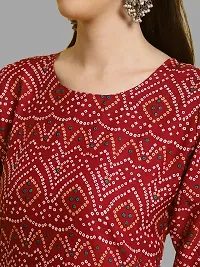 Stylish Maroon Crepe Printed Kurta Bottom Set For Women-thumb3