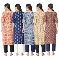 New Crepe Printed Kurtis Combo For Women Pack Of 5-thumb1