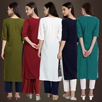 Fancy Crepe Kurtis For Women Pack Of 5-thumb1