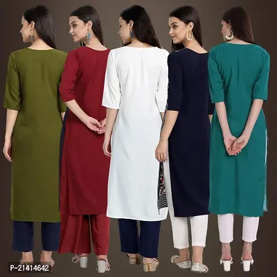 Fancy Crepe Kurtis For Women Pack Of 5-thumb2