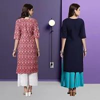 Fancy Crepe Kurtas For Women Pack Of 2-thumb1