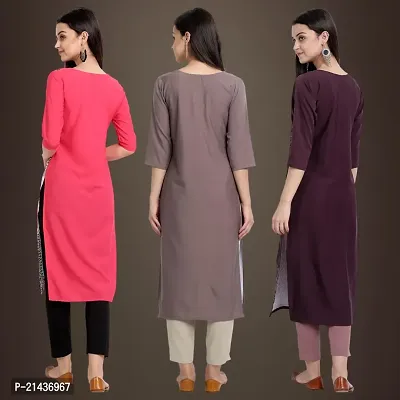 Fancy Crepe Kurtis for Women Pack Of 3-thumb2