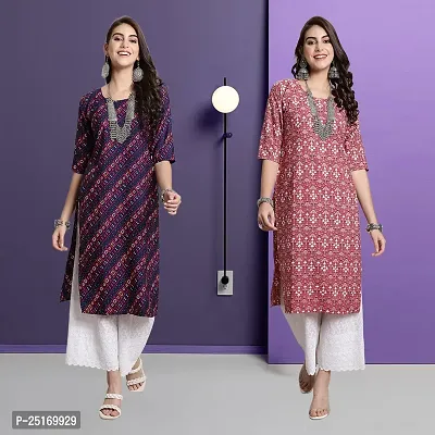 Fancy Crepe Kurtas For Women Pack Of 2