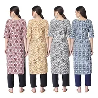 New Crepe Combo Printed Kurtis For Women Pack Of 4-thumb1