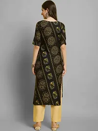 Stylish Crepe Printed Straight Kurta With Pant Set For Women-thumb2