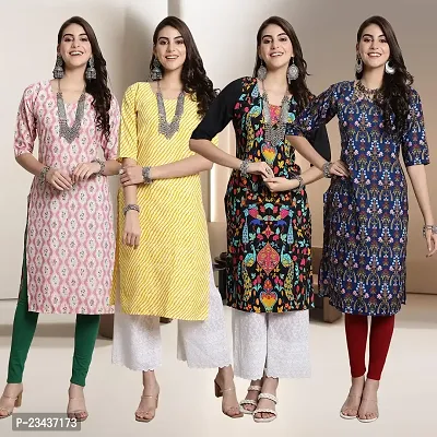 Fancy Crepe Kurtis for Women Pack Of 4