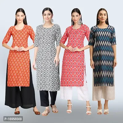 Women Stylish Crepe Straight Kurta