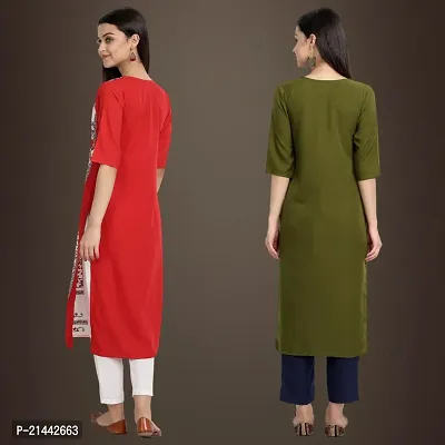 Fancy Crepe Kurtis for Women Pack Of 2-thumb2