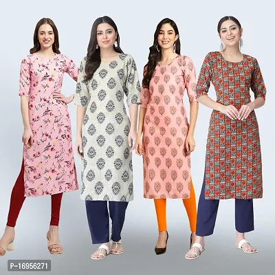 Women Stylish Crepe Straight Kurta-thumb0