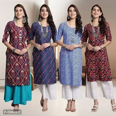 Fancy Crepe Kurtis for Women Pack Of 4