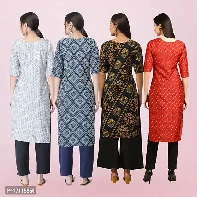 Women Stylish Crepe Printed Straight Kurta-thumb2