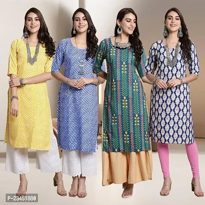 Fancy Crepe Kurtis for Women Pack Of 4-thumb0